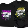 Kép 1/3 - Coolest gamer mom &amp; dad páros póló szett (Fekete)