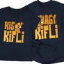 Kis kifli, nagy kifli páros póló szett (Sötétkék)