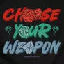 Kép 2/3 - Choose your weapon kapucnis pulóver (b_fekete)