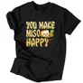 Kép 1/2 - You make miso happy férfi póló (Fekete)