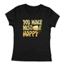 Kép 1/2 - You make miso happy női póló (Fekete)