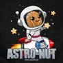 Kép 2/2 - AstroNut női póló (B_Fekete)