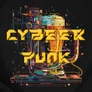 Cybeerpunk férfi póló (B_Fekete)