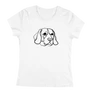 Line Art - Beagle póló (fehér)