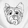 Line Art - Yorkie pulcsi (b_fehér)