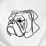 Line Art - Angol bulldog póló (b_fehér)