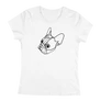 Kép 1/5 - Line Art - Francia bulldog póló (fehér)
