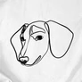 Line Art - Tacskó pulcsi (b_fehér)