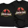 Kép 1/4 - Jurassic Mom és Dad páros póló szett (Fekete)