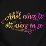 Ahol nincs te kapucnis pulóver (B_Fekete)