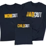 Fallout (Momout, Dadout, Childout) családi póló szett (Sötétkék)