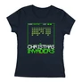 Kép 3/3 - Christmas Invaders női póló (Sötétkék)