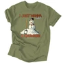 I just wanna build a snowman férfi póló (Military)