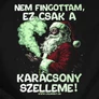 Kép 2/3 - A karácsony szelleme női póló (B_Fekete)