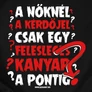 Kép 2/6 - A nőknél a kérdőjel férfi póló (B_Fekete)