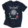 Hív a darts  póló (Sötétkék)