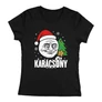 Me gusta karácsony karácsonyi póló (Női_fekete)