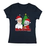 Hide the Christmas karácsonyi póló (Női_sötétkék)