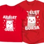 Kép 6/6 - Az élet sója és borsa  páros póló szett (Piros)