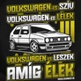 Kép 2/3 - Volkswagen szív (GOLF III) női póló (Fekete)