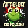 Áttelelt kis poloska férfi póló (B_Fekete)