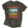 Apa a főnök férfi póló (Grafit)