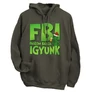 Faszom bánja igyunk FBI (grincses) kapucnis pulóver (Grafit)