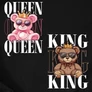 Kép 2/4 - Queen &amp; King (macis) kapucnis pulóverek (B_fekete)