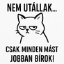 Nem utállak fém bögre (B_Fehér)