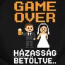 Kép 2/3 - Házasság betöltve legénybúcsú póló szett (B_fekete)