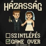 Kép 2/3 - Házasság - Game Over legénybúcsú póló szett (B_fekete)