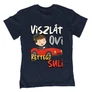 Viszlát ovi - kisfiús gyerek póló (Sötétkék)