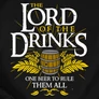 Kép 2/3 - Lord of the drinks férfi póló (B_Fekete)