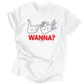 Kép 1/2 - Wanna? férfi póló (Fehér)
