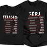 Férj/Feleség tulajdonságai páros póló szett (Fekete)