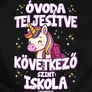 Kép 2/5 - Óvoda teljesítve - unikornis gyerek póló (B_Fekete)