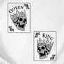 Queen & King koponyás  páros póló szett (B_fehér)