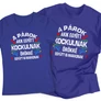 Akik együtt (kockulnak) páros póló szett (Királykék)