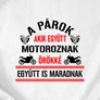 Kép 2/6 - Akik együtt (motoroznak) páros póló szett (Fehér)