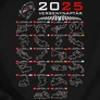 Kép 2/2 - MotoGp versenynaptár 2025 kapucnis pulóver (B_Fekete)