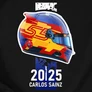 Kép 2/2 - Carlos Sainz Helmet 2025 női póló (B_Fekete)