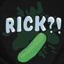 Rick?!  férfi póló (B_Fekete)