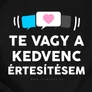 Kép 2/2 - A kedvenc értesítésem póló szett (fekete)