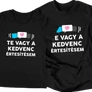 Kép 1/2 - A kedvenc értesítésem póló szett (fekete-fekete)