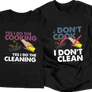 Cooking & cleaning páros póló szett (fekete-fekete)