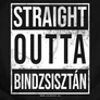 Egyenesen Bindzsisztánból női póló (b_fekete)