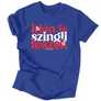 Kép 5/5 - Idén is szingli leszek férfi póló (Királykék)