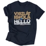 Viszlát iskola férfi póló (Sötétkék)