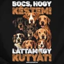 Kép 2/3 - Bocs, hogy késtem (kutya) női póló (B_Fekete)
