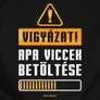 Apa viccek férfi póló (B_Fekete)